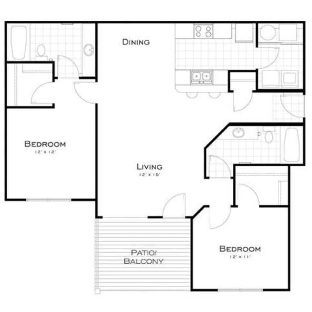 2 Bedroom Ann Arbor Flat