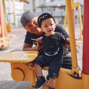 parent and child at the playground