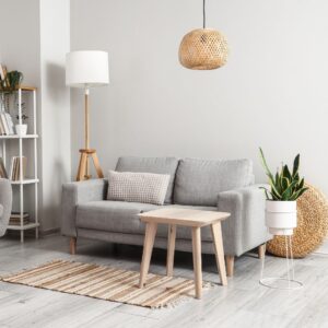 A clean, minimalist living area