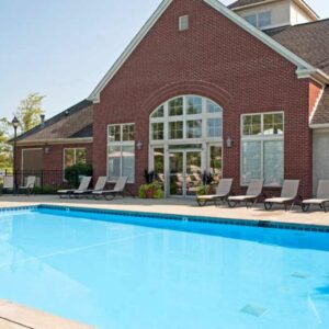 luxury apartment pool area