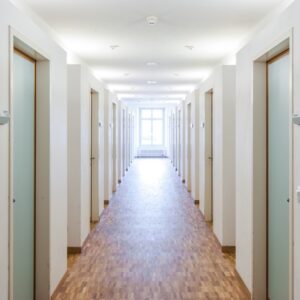 Apartment complex hallway
