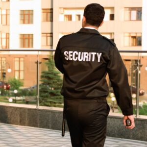 security patrolling an area