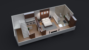 Apartment floor plan.