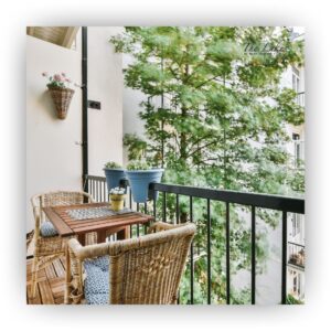 img of a stylish balcony