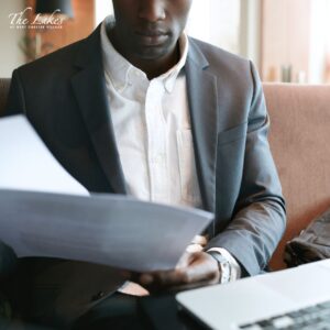 business professional working on laptop