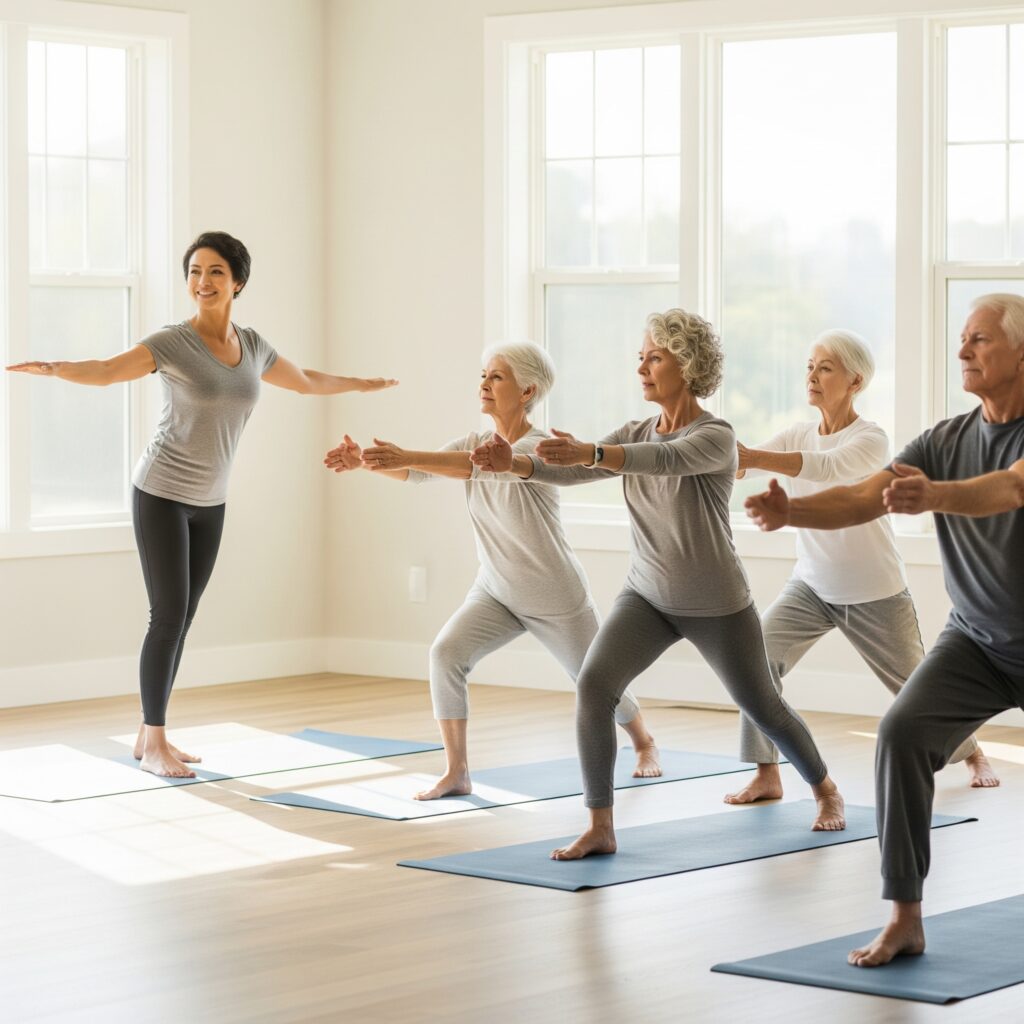 Apartment residents engaging in a fun community activity .