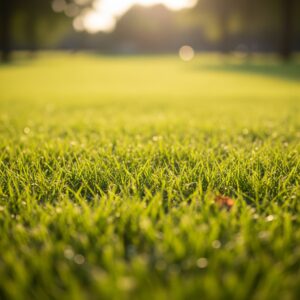 The sunshine covered grass